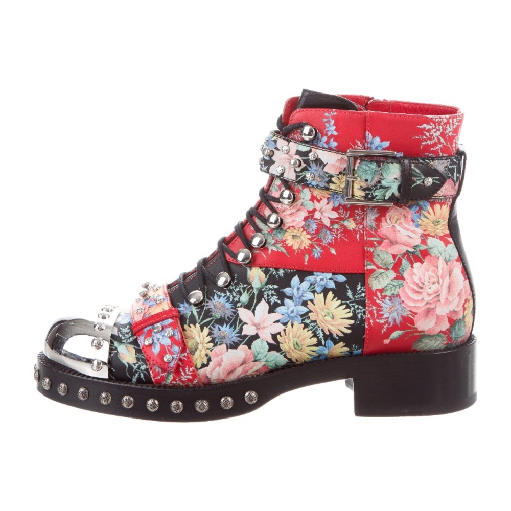 Alexander McQueen floral combat boots - Picture 3 of 5